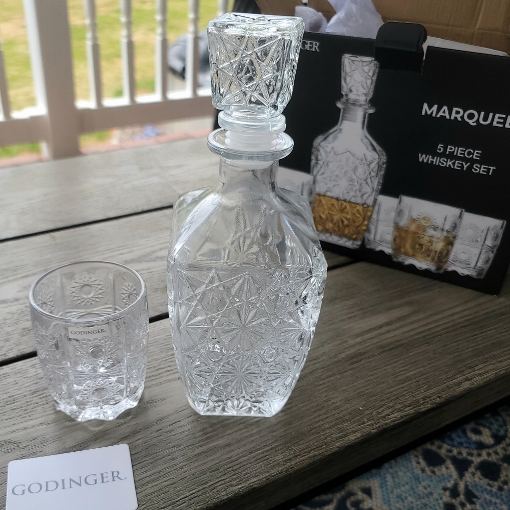 Godinger Crystal Marquee 5 Piece Whiskey Set